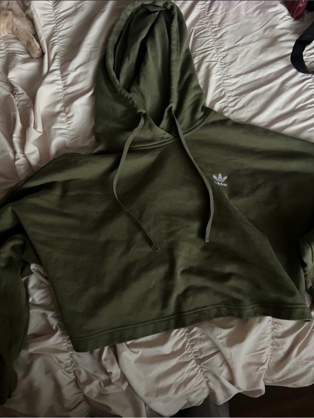 Adidas Olive Green Hoodie Sweatshirt